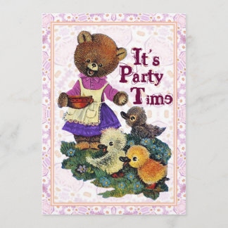 Seine Party-Zeit für Teddy Bears Invite Einladung