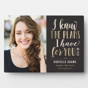 Seine Pläne Abschluss halten Desktop Plaque Fotoplatte