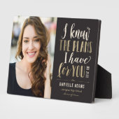 Seine Pläne Abschluss halten Desktop Plaque Fotoplatte (Seite)