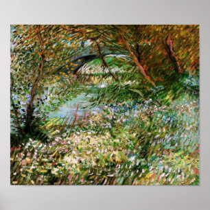 Seine, Pont de Clichy im Frühling, Van Gogh Fine A Poster