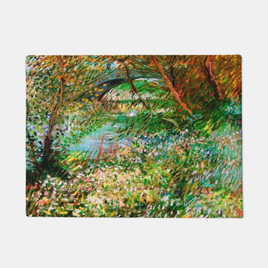 Seine Pont de Clichy Spring Van Gogh Fine Fußmatte (Vorderseite)