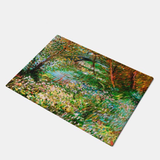 Seine Pont de Clichy Spring Van Gogh Fine Fußmatte (Schrägansicht)