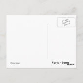 Seine River Paris Postcard Postkarte (Rückseite)