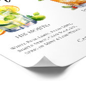 Seine Rum Signature Cocktails Hochzeitsmenü Poster (Ecke)