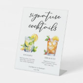 Seine Rum Signature Cocktails Hochzeitsmenü Sockelschild (Vorderseite)