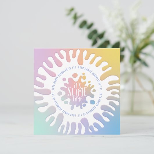 "seine schlanke Zeit Regenbogen platschen Geburtst (Stehend Vorderseite)