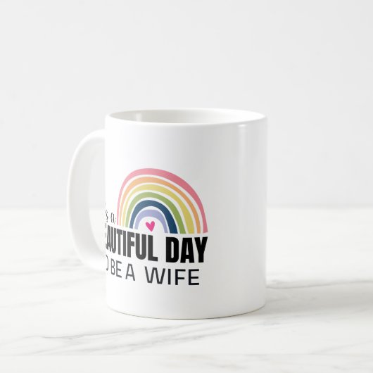 Seine schöne Ehefrau Rainbow Coffee Tasse (Vorderseite Links)