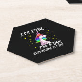 Seine schöne Im Fine Everything Fine Funny Unicorn Untersetzer (angewinkelt)