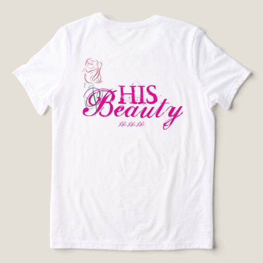 Seine Schönheit Tri-Blend Shirt (Design Rückseite)