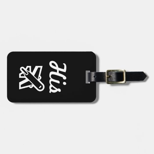 Seine Schwarz-Weiß-Gepäckmarke Gepäckanhänger (Vorderseite horizontal)