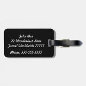 Seine Schwarz-Weiß-Gepäckmarke Gepäckanhänger (Rückseite horizontal)