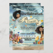 Seine Shellabration Birthday Einladungskarte (Vorne/Hinten)