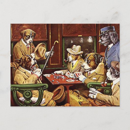 Seine Station und vier Asse, Postkarte (Vorderseite)