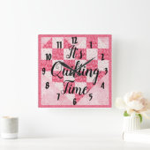 Seine steppende Zeit Quadratische Wanduhr (Zuhause)