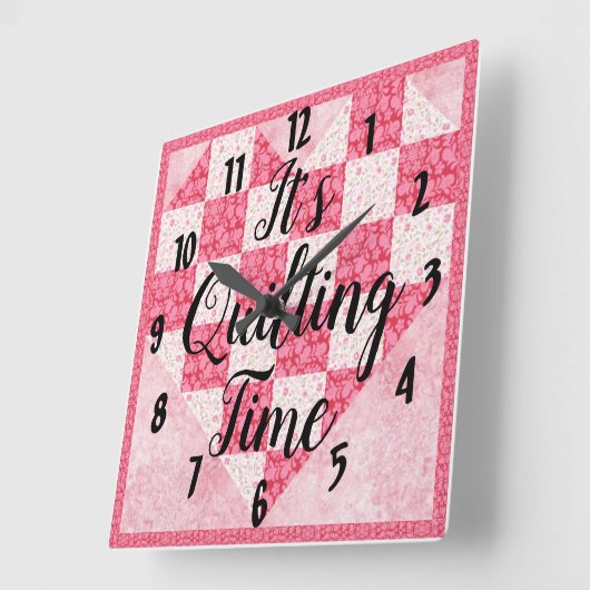 Seine steppende Zeit Quadratische Wanduhr (Winkel)