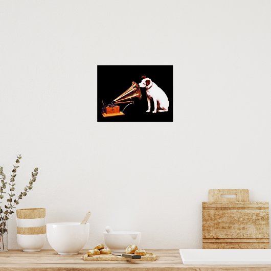 Seine Stimme als Master, Francis Barraud Poster (Küche)