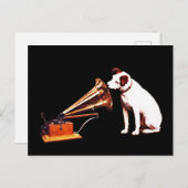 Seine Stimme als Master, Francis Barraud Postkarte (Vorne/Hinten)