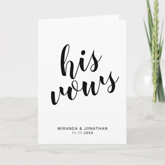 "Seine Stimme" elegante schwarze und weiße Hochzei (Vorderseite)