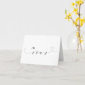 Seine Stimme Hochzeitstag Herz Karte (Gelbe Blume)