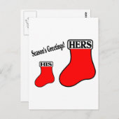 Seine Strümpfe Postkarte (Vorne/Hinten)