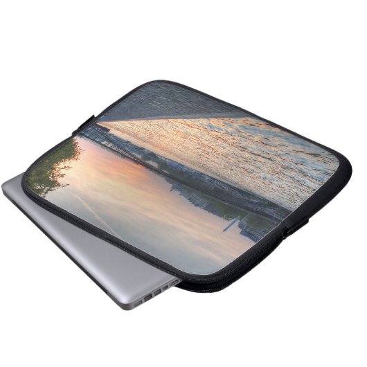 Seine sunset laptopschutzhülle (Vorne Knopf)