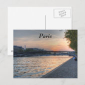 Seine sunset postkarte (Vorne/Hinten)