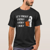 Seine tricky Ghost Boo Funny Halloween Mens Womens T-Shirt (Vorderseite)