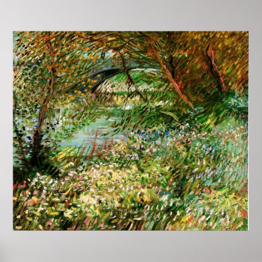 Seine-Ufer im Frühling - van Gogh Poster (Vorne)