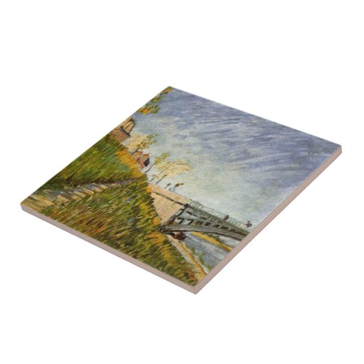 Seine-Ufer, Pont de Clichy von Vincent van Gogh Fliese (Seite)