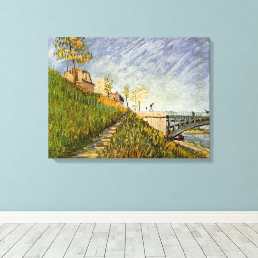 Seine-Ufer, Pont de Clichy von Vincent van Gogh Leinwanddruck (Insitu (Holzboden))
