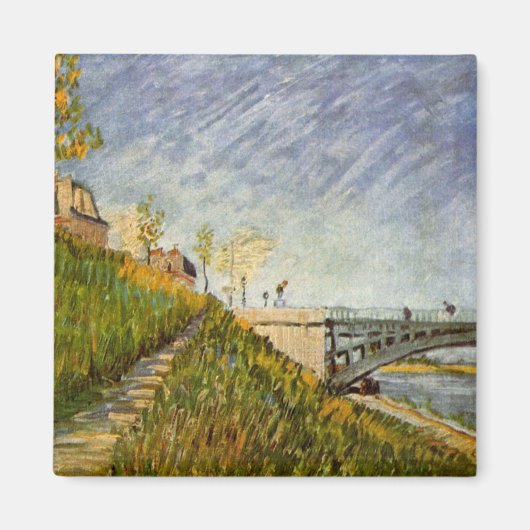 Seine-Ufer, Pont de Clichy von Vincent van Gogh Magnet (Vorne)