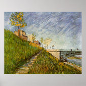 Seine-Ufer, Pont de Clichy von Vincent van Gogh Poster (Vorne)