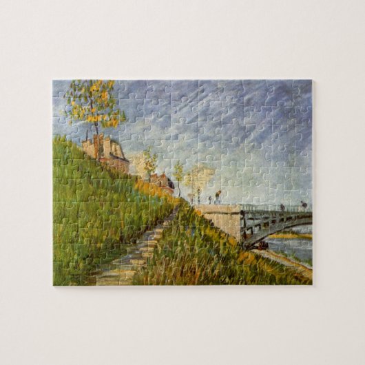 Seine-Ufer, Pont de Clichy von Vincent van Gogh Puzzle (Horizontal)