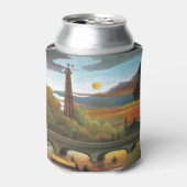 Seine und der Eiffelturm im Sonnenuntergang Dosenkühler (Kanne Vorderseite)