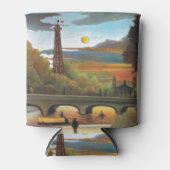 Seine und der Eiffelturm im Sonnenuntergang Dosenkühler (Vorderseite)