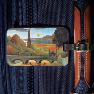 Seine und Eiffelturm bei Sonnenuntergang, Gepäckanhänger