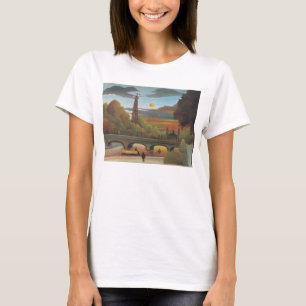 Seine und Eiffelturm bei Sonnenuntergang von Henri T-Shirt