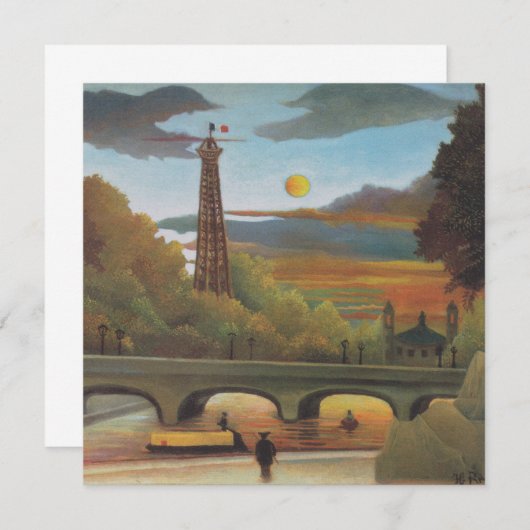 Seine und Eiffelturm bei Sunset by Henri Rousseau (Vorne/Hinten)