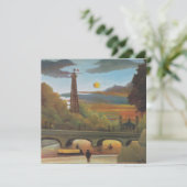 Seine und Eiffelturm bei Sunset by Henri Rousseau (Stehend Vorderseite)
