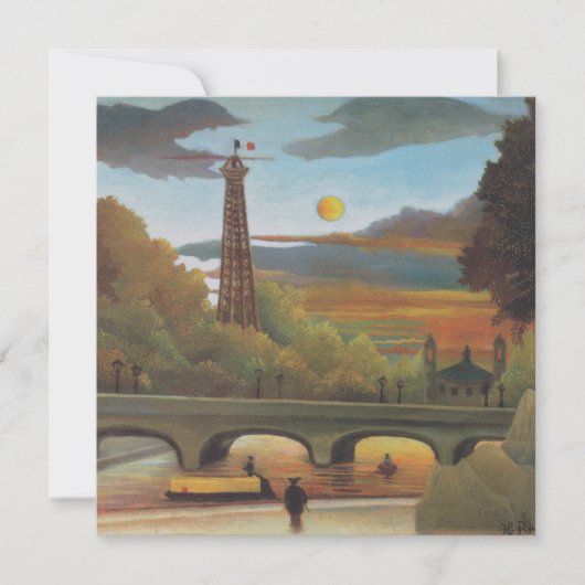 Seine und Eiffelturm bei Sunset by Henri Rousseau (Vorderseite)