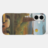 Seine und Eiffelturm bei Sunset by Henri Rousseau Case-Mate iPhone Hülle (Rückseite (Horizontal))