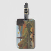 Seine und Eiffelturm bei Sunset by Henri Rousseau Gepäckanhänger (Vorderseite Vertikal)