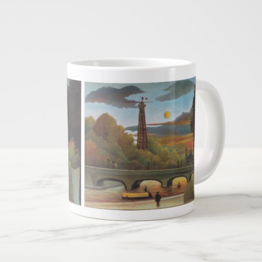 Seine und Eiffelturm bei Sunset by Henri Rousseau Jumbo-Tasse (Vorderseite Rechts)