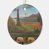 Seine und Eiffelturm bei Sunset by Henri Rousseau Keramikornament (Links)