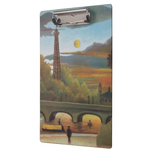 Seine und Eiffelturm bei Sunset by Henri Rousseau Klemmbrett (Links)