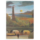 Seine und Eiffelturm bei Sunset by Henri Rousseau Klemmbrett (Rückseite)