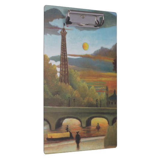 Seine und Eiffelturm bei Sunset by Henri Rousseau Klemmbrett (Rechts)