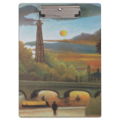 Seine und Eiffelturm bei Sunset by Henri Rousseau Klemmbrett (Vorderseite)