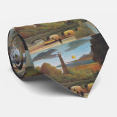 Seine und Eiffelturm bei Sunset by Henri Rousseau Krawatte (Gerollt)