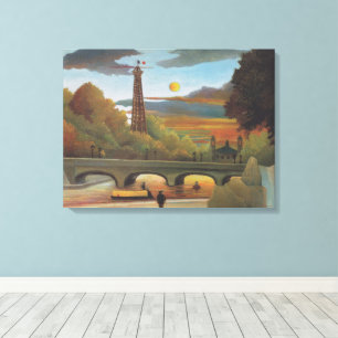 Seine und Eiffelturm bei Sunset by Henri Rousseau Leinwanddruck